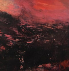 Large Abstract Mixed Media Painting on Canvas: 'Paradise'