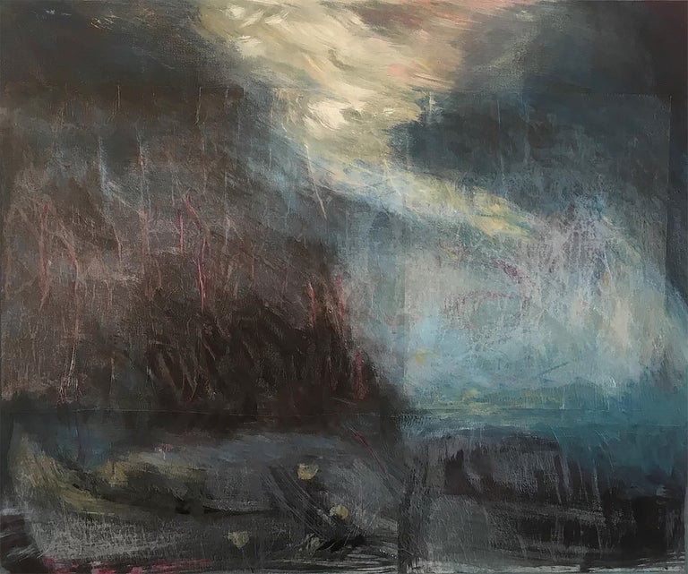 Joyce Barker-Schwartz - Acrylic paint, canvas and applied hand-painted  papers: 'Sea Storm' at 1stDibs