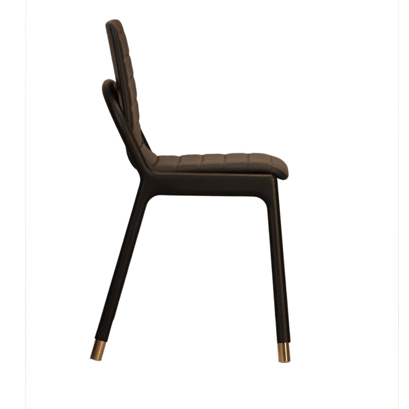 Italian Joyce Black Chair by Libero Rutilo For Sale
