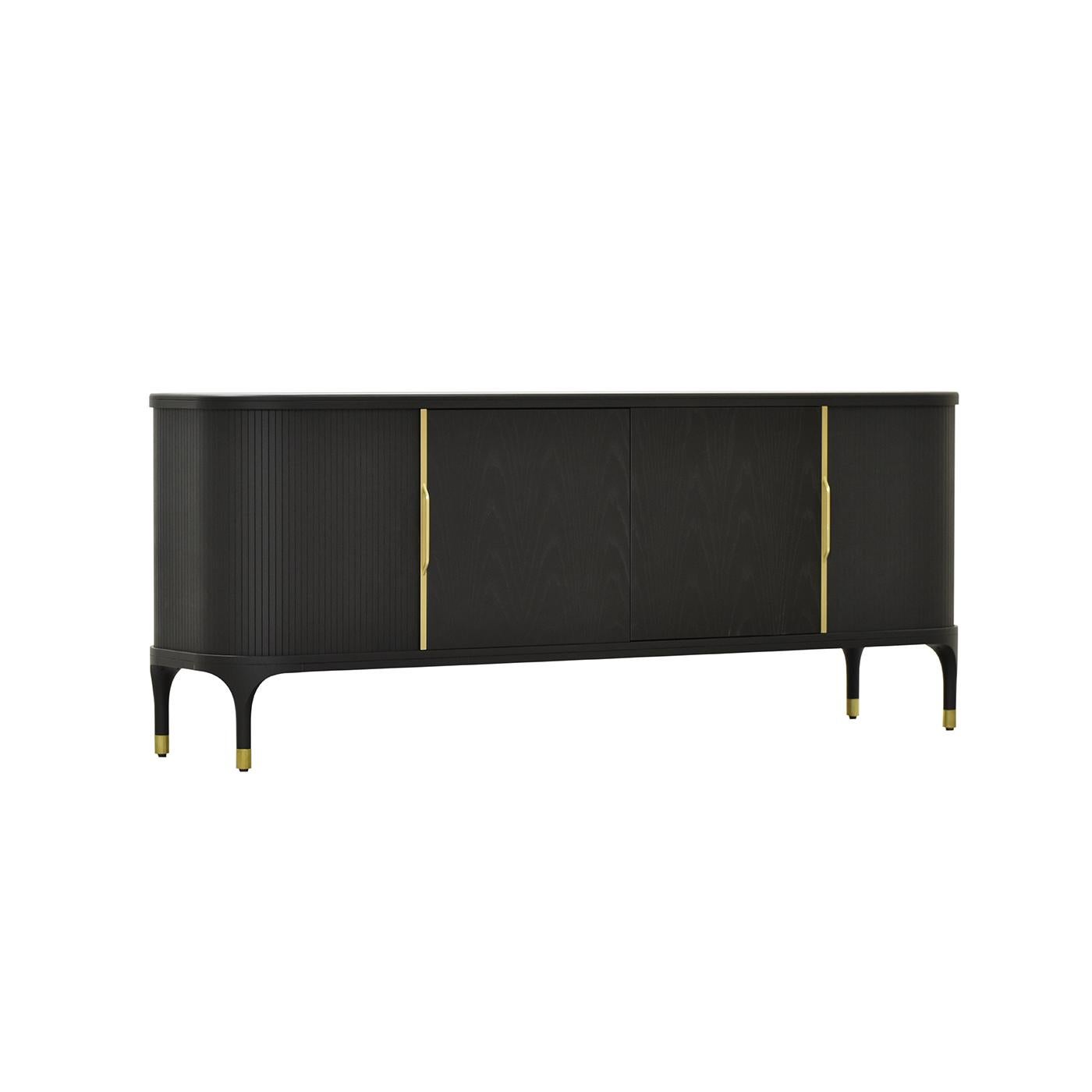 Joyce Black Sideboard by Libero Rutilo In New Condition For Sale In Milan, IT