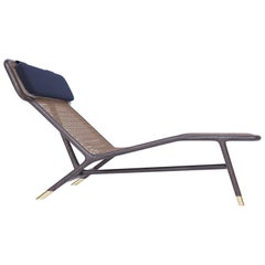 Joyce Chaise Longue by Morelato, Made of Ashwood and Vienna Straw