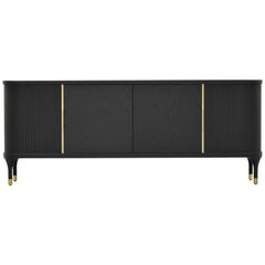 Joyce Contemporary Sideboards in Ashwood with Sliding Doors