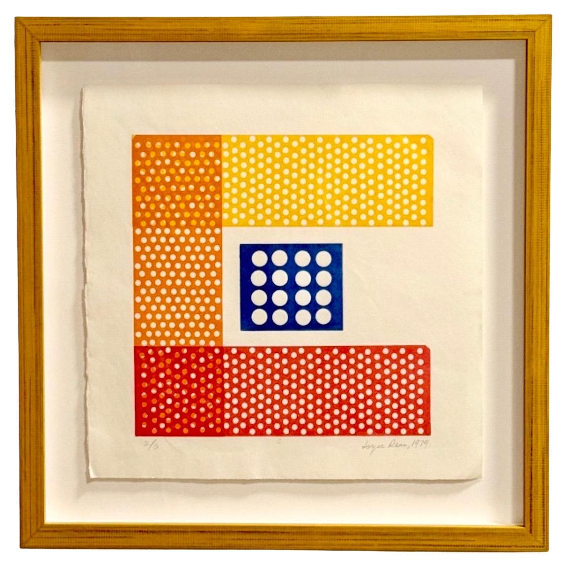 Joyce Dean Abstract Screen Print Berkeley c1974