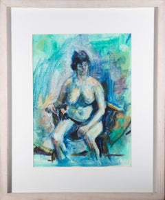 Joyce Husslett - Contemporary Acrylic, Blue Nude
