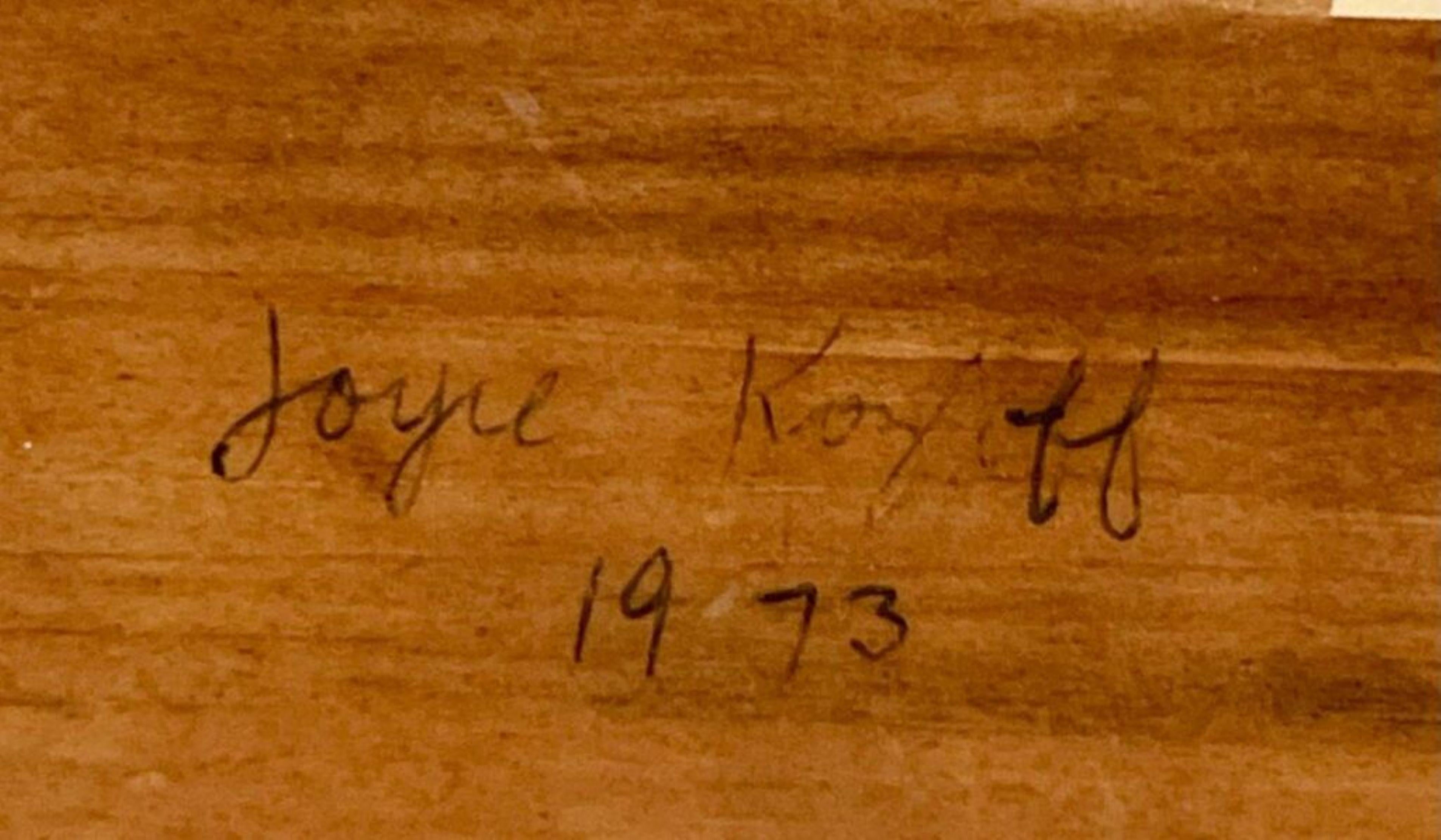 Tepoztlan II unique signed framed work on paper by renowned artist Joyce Kozloff For Sale 3