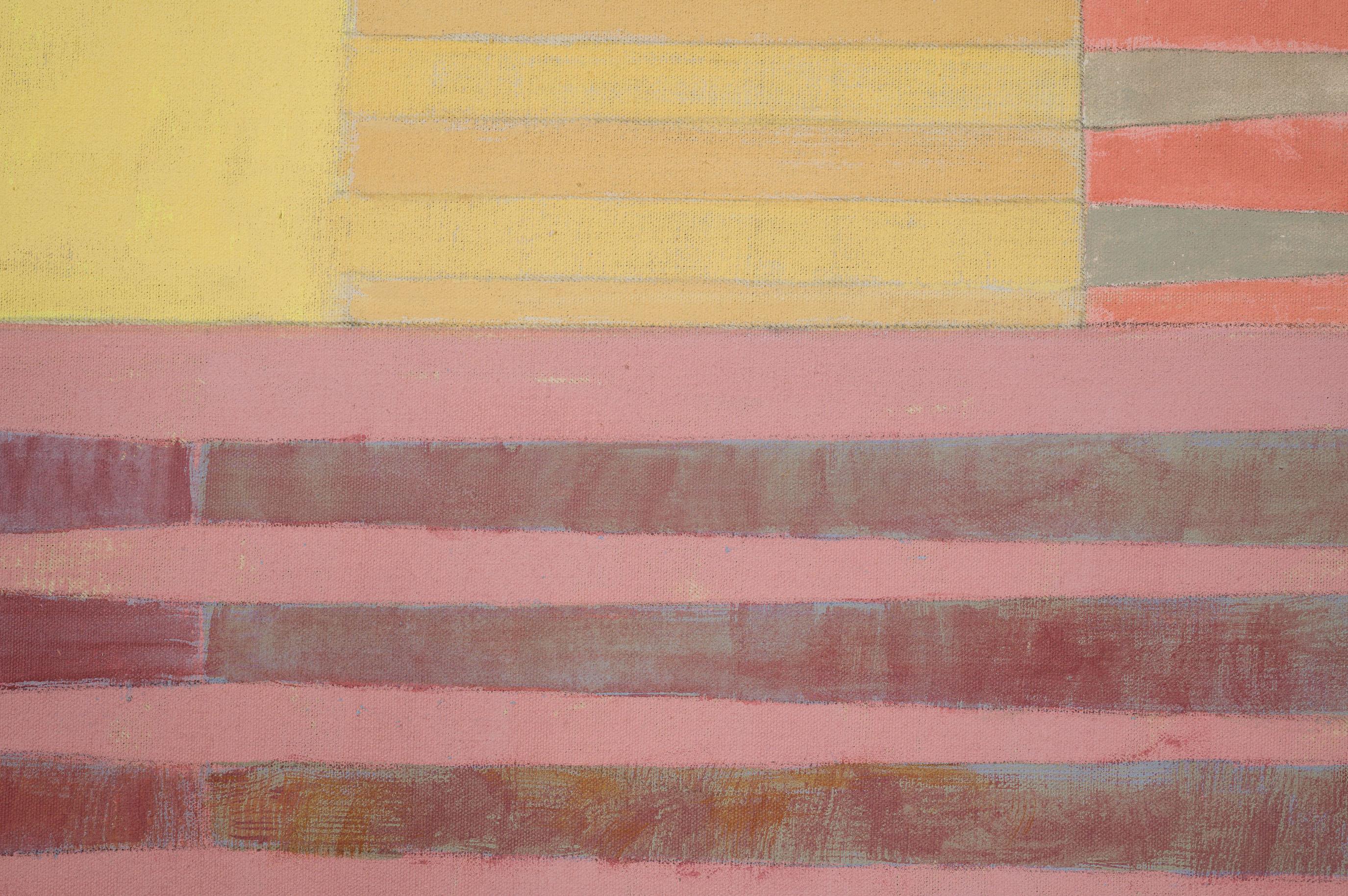 Warmer Strand (#108) (Beige), Abstract Painting, von Joyce Kozloff