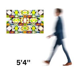 Serigrafía sin título de Joyce Kozloff (formas abstractas de colores)