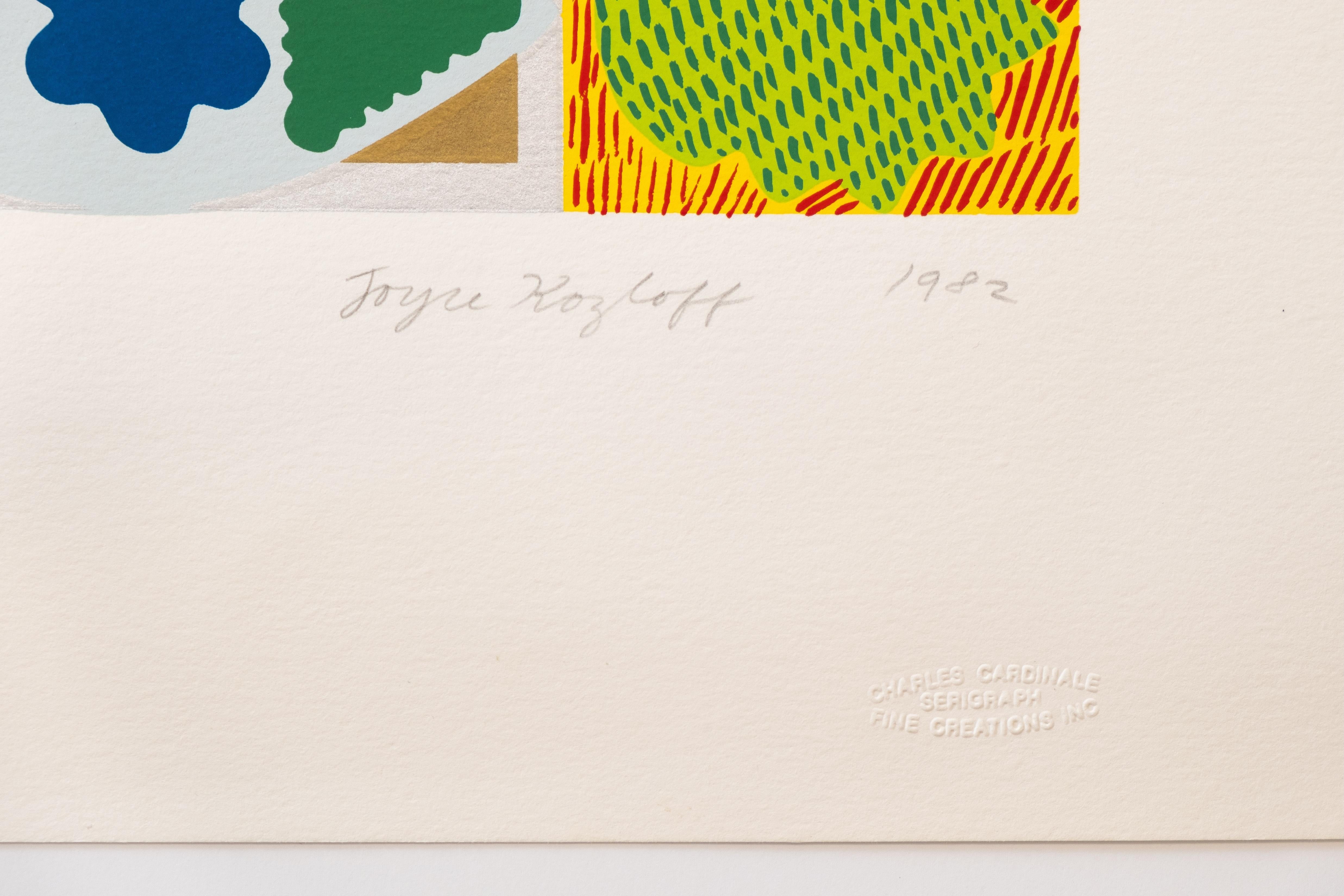 Sérigraphie sans titre de Joyce Kozloff (formes colorées abstraites) en vente 2