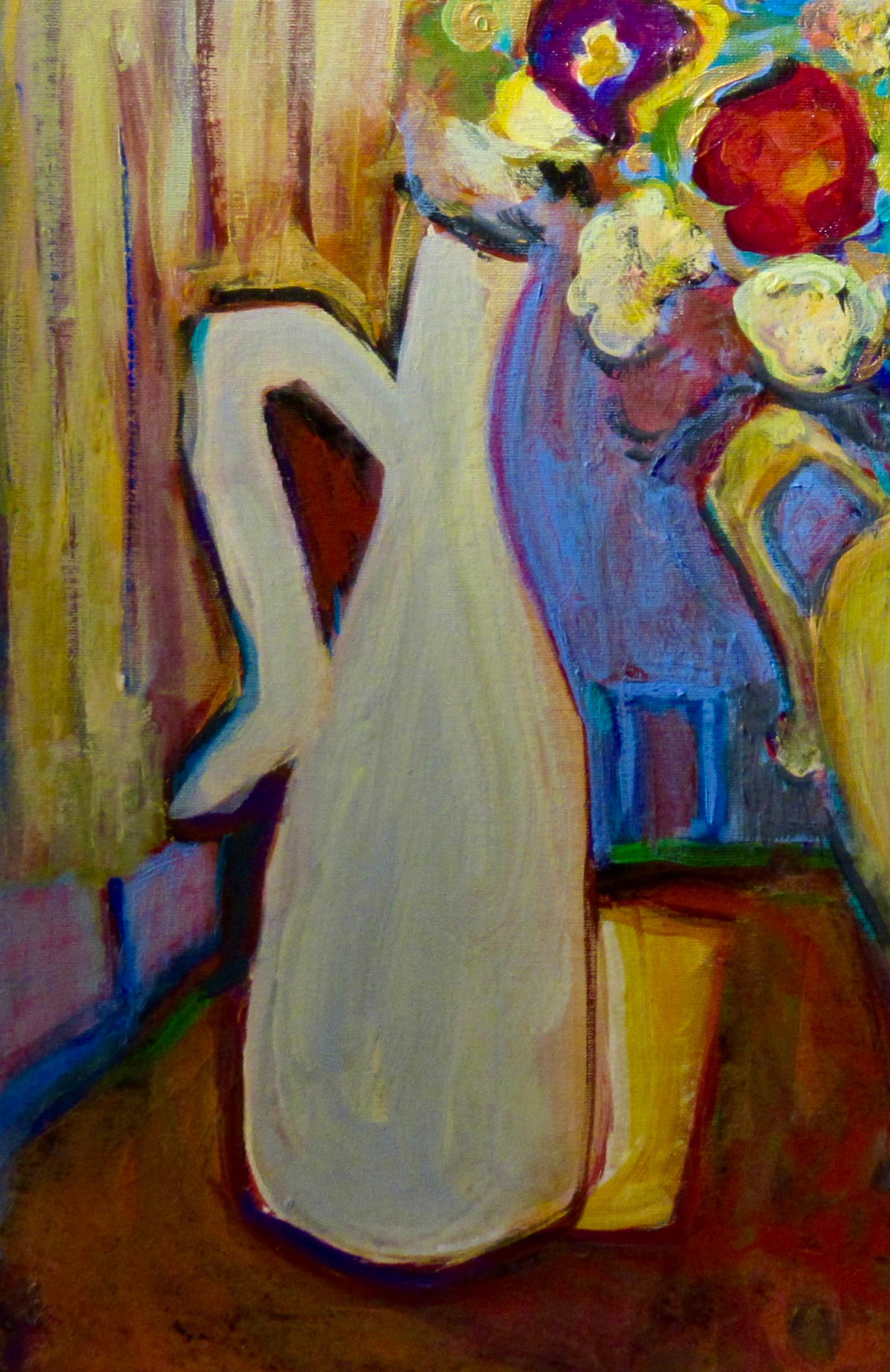 Profusion - Brown Still-Life Painting by Joyce Lieberman
