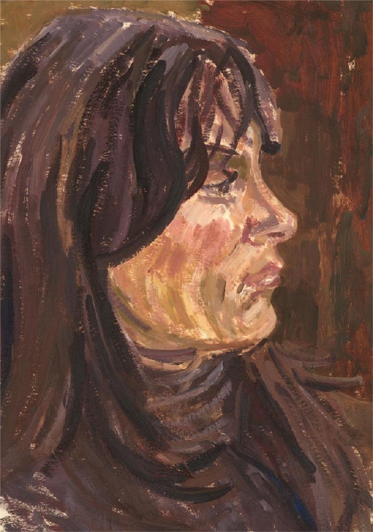 Joyce Moore - Contemporary Oil, The Brunette For Sale 1