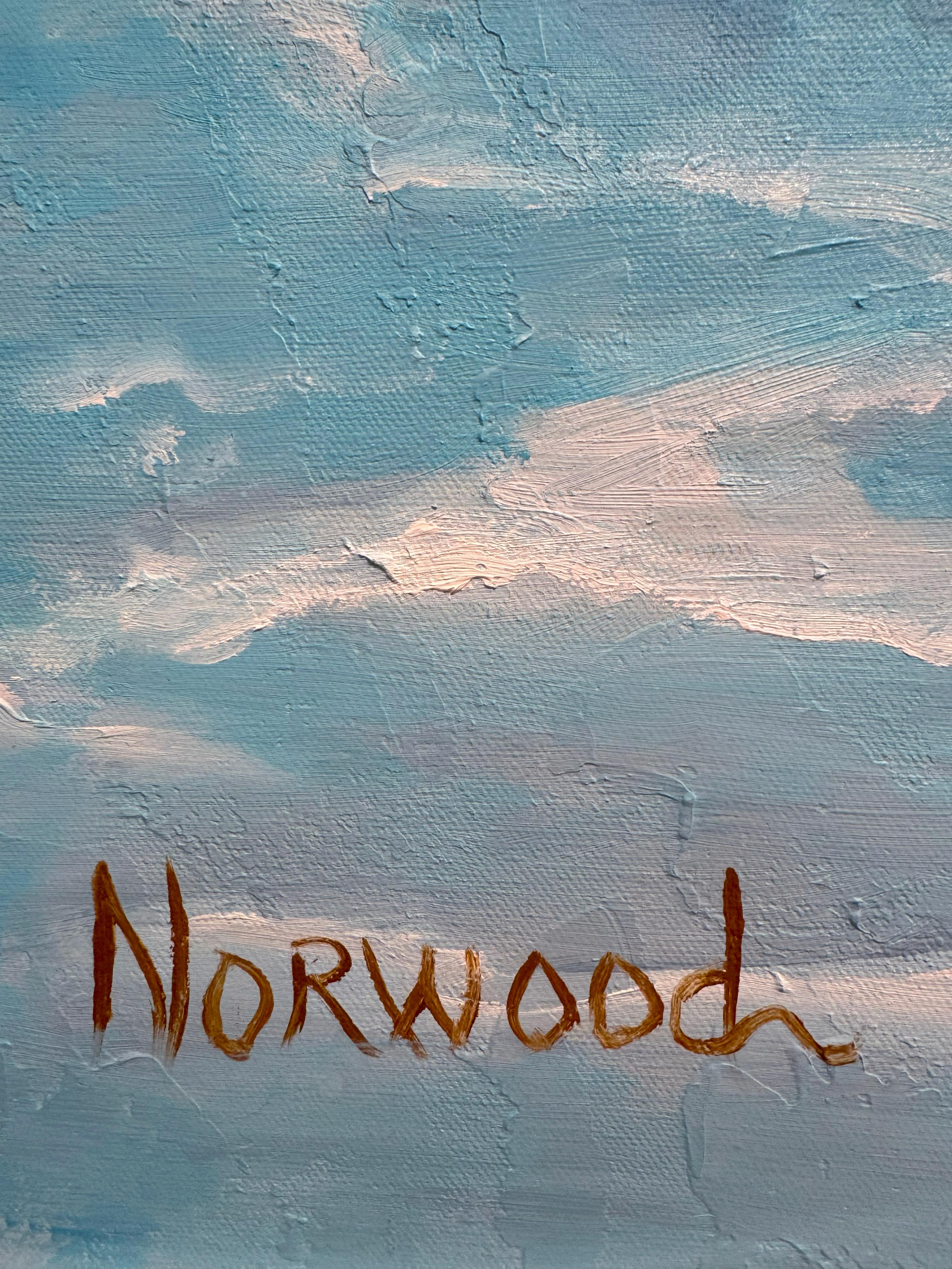 Joyce Norwood, « Kirkting in the Breeze », peinture à l'huile figurative sur toile 48 x 36 en vente 6