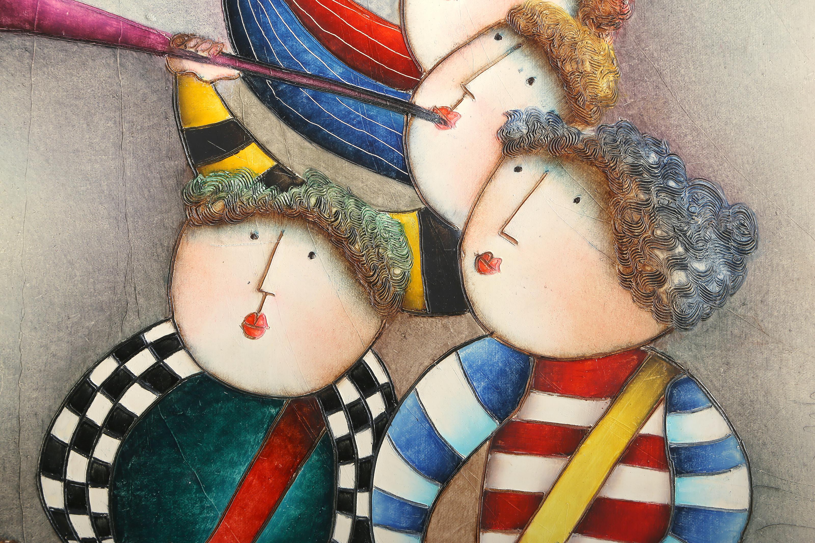Band, Mixed Media by Joyce Roybal For Sale 1