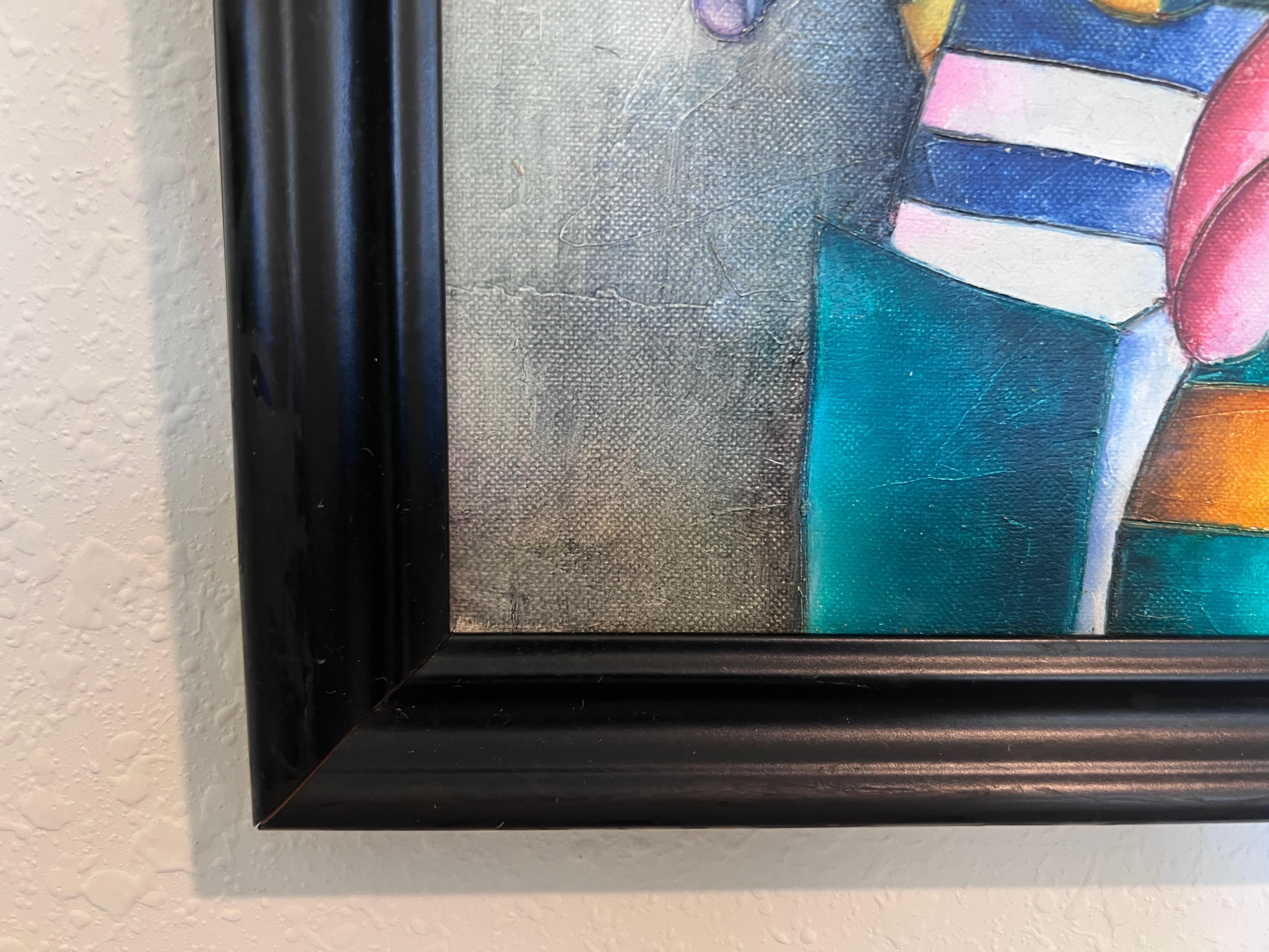 Joyce Roybal Pintura original sobre lienzo  Músicos  Obra de arte firmada y enmarcada 3