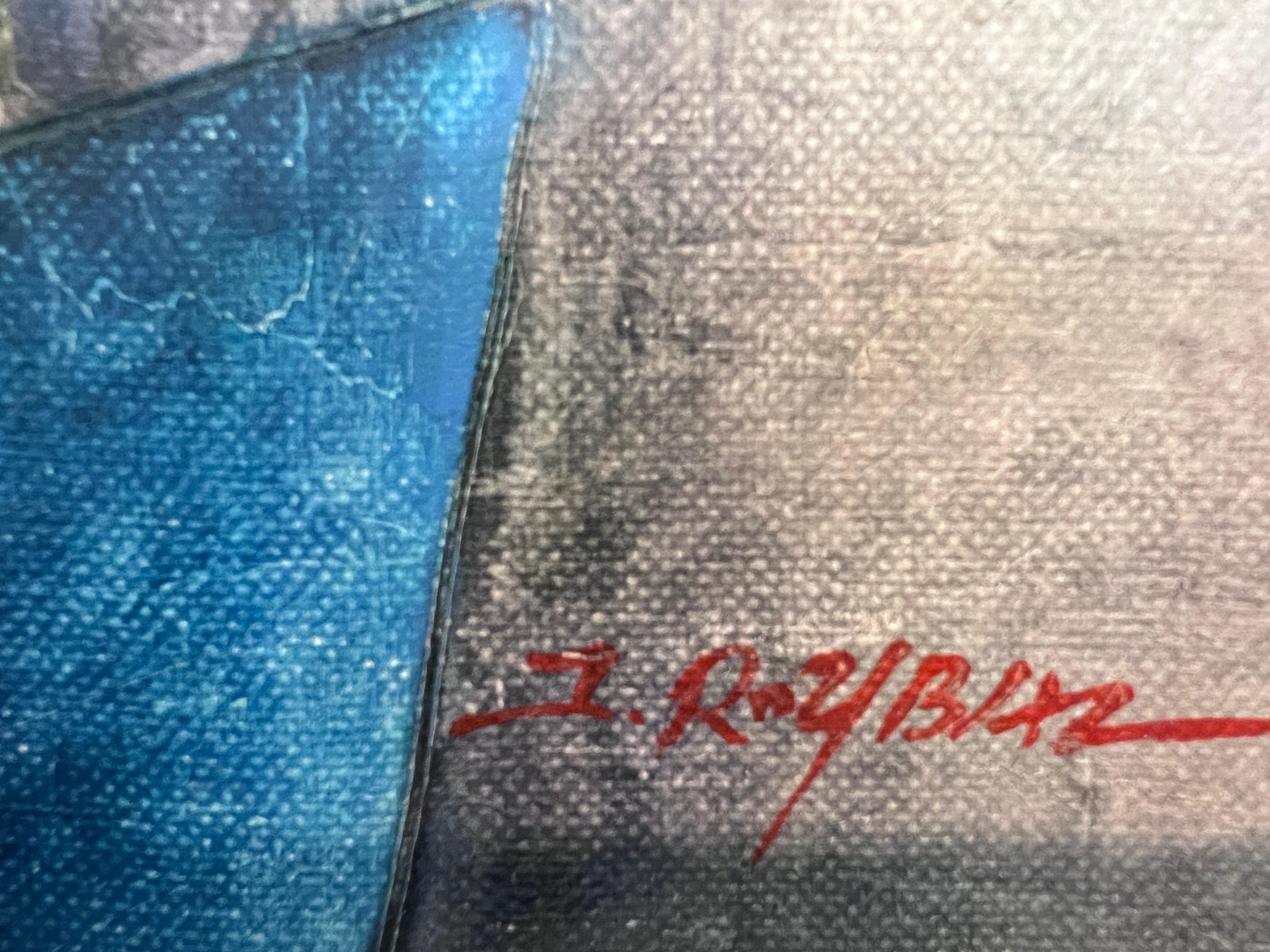 Joyce Roybal Pintura original sobre lienzo  Músicos  Obra de arte firmada y enmarcada 7