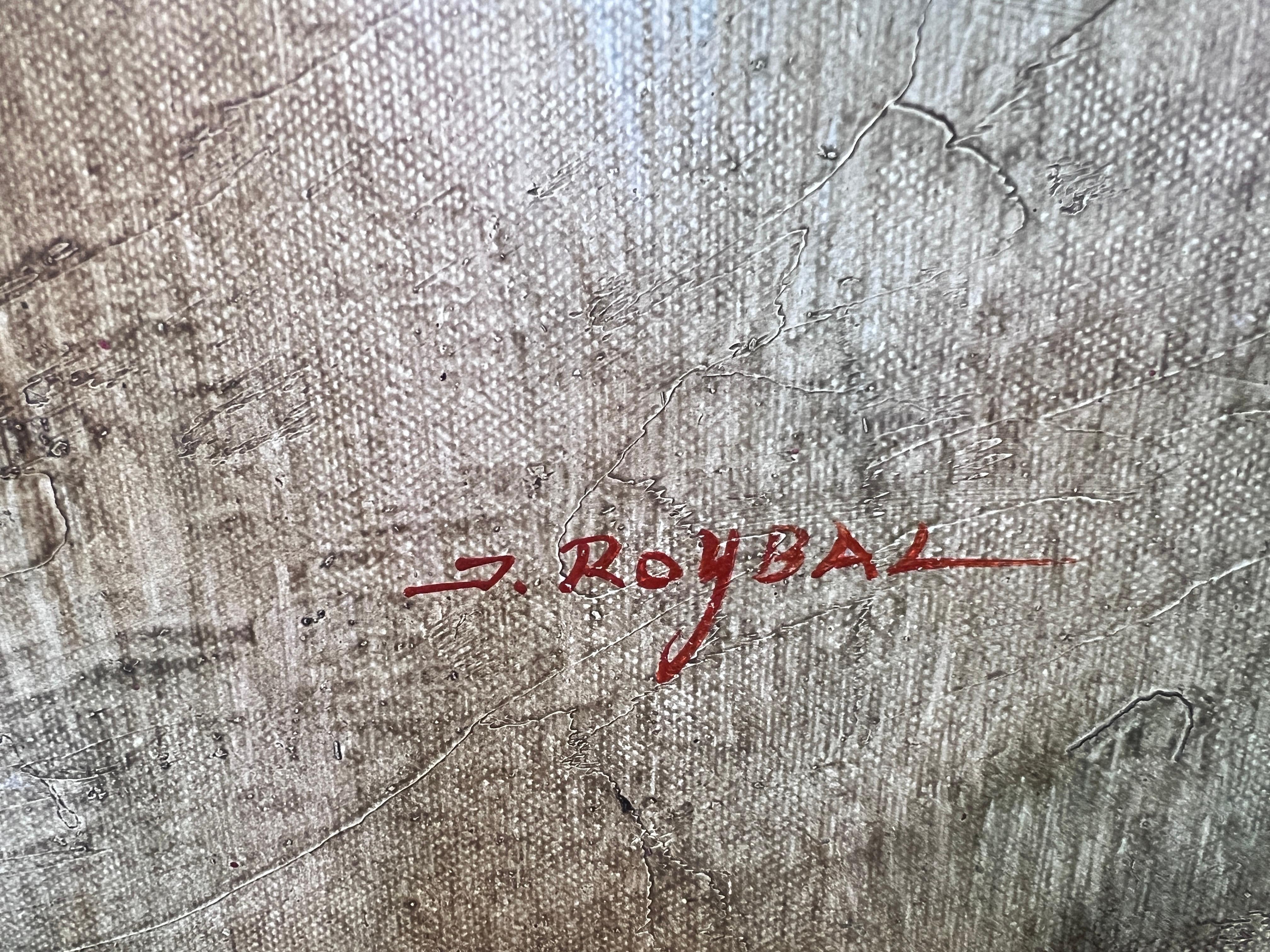 Joyce Roybal Pittura originale su tela, firmata, incorniciata 8
