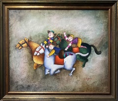 Peinture originale sur toile de Joyce Roybal, signée et encadrée