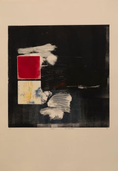 Joyce T. Nagel Monoprint Abstract "Dropout" Signed Dated