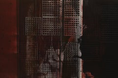 Joyce T. Nagel Collagraph "Grid Melt" Deep Rich Colors Signed Dated