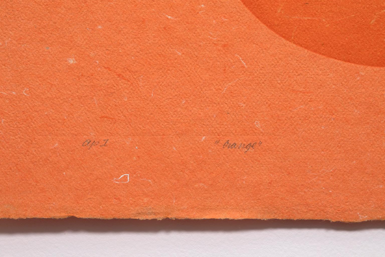 Joyce T. Nagel Druck „Orange“ AP 1 Künstler Proof Handgefertigtes Papier Signiert datiert, datiert im Angebot 1