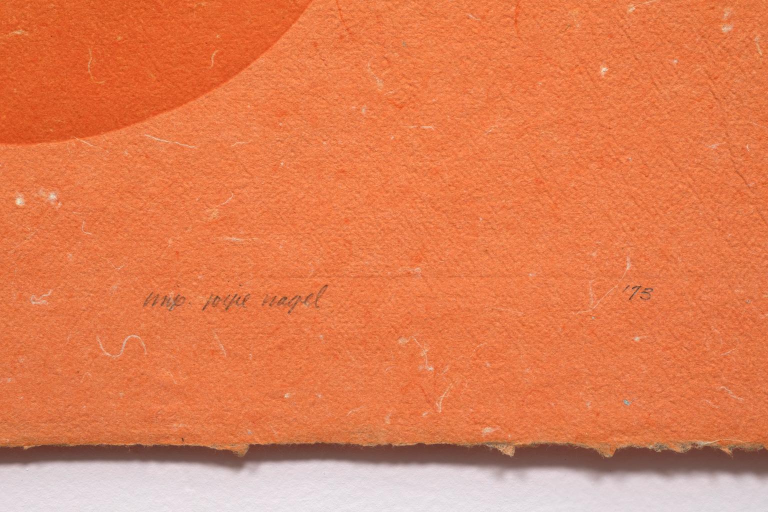 Joyce T. Nagel Druck „Orange“ AP 1 Künstler Proof Handgefertigtes Papier Signiert datiert, datiert im Angebot 2
