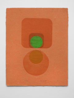 Retro Joyce T. Nagel Print "Orange" AP 1 Artist's Proof Handmade Paper Signed Dated