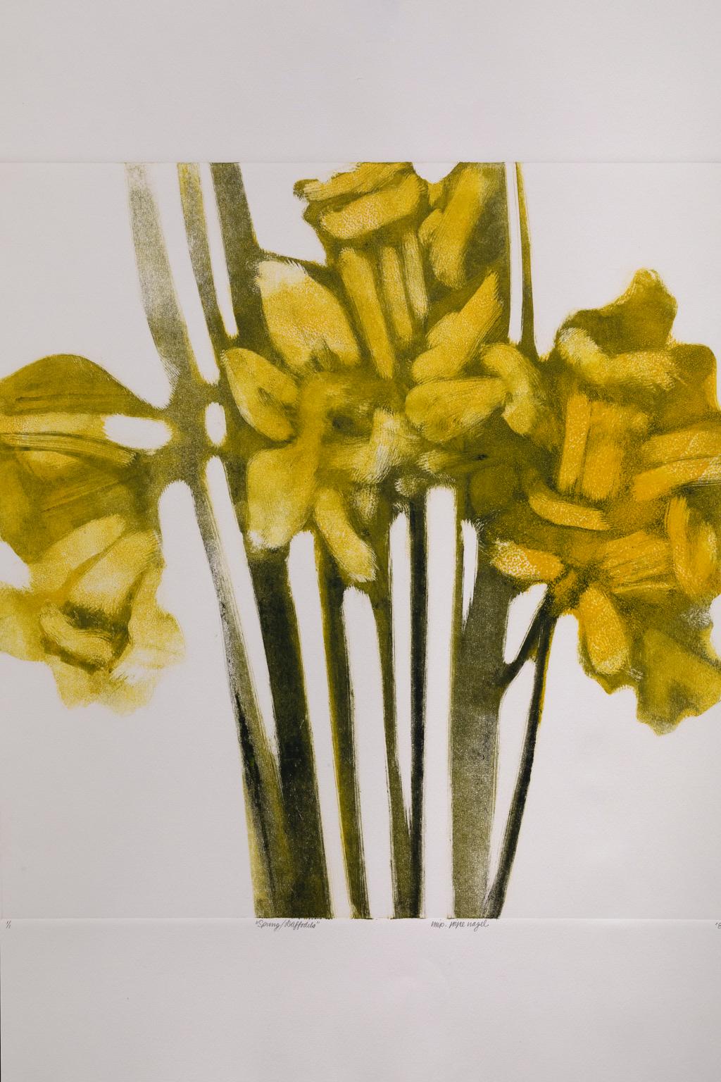Joyce T. Nagel Monodruck „Frühjahr/Daffodils“, signiert, datiert – Print von Joyce Tilley Nagel