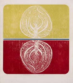 Joyce T. Nagel Woodcut "Vegetable Forms No. 1" Signed Dated Ltd Ed