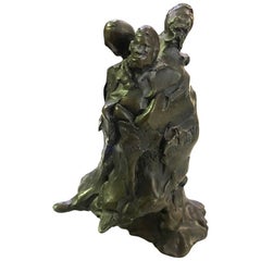 Vintage Joyce Treiman California Artist Rare Signed Modern Bronze Sculpture