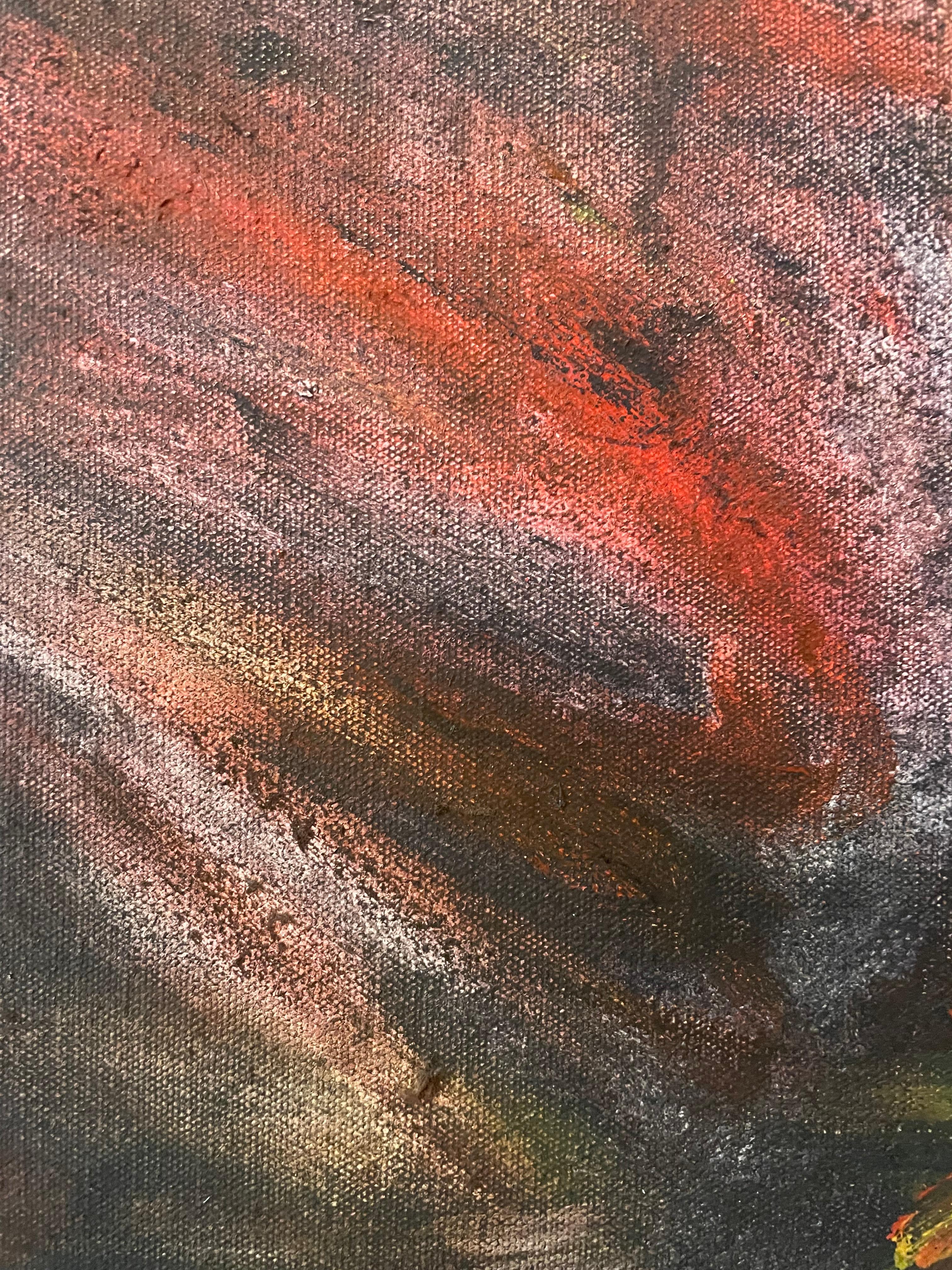 Paisaje Matinal, Dramático Rosa Rojo Impasto Contemporáneo Por Joyce Weinstein en venta 1