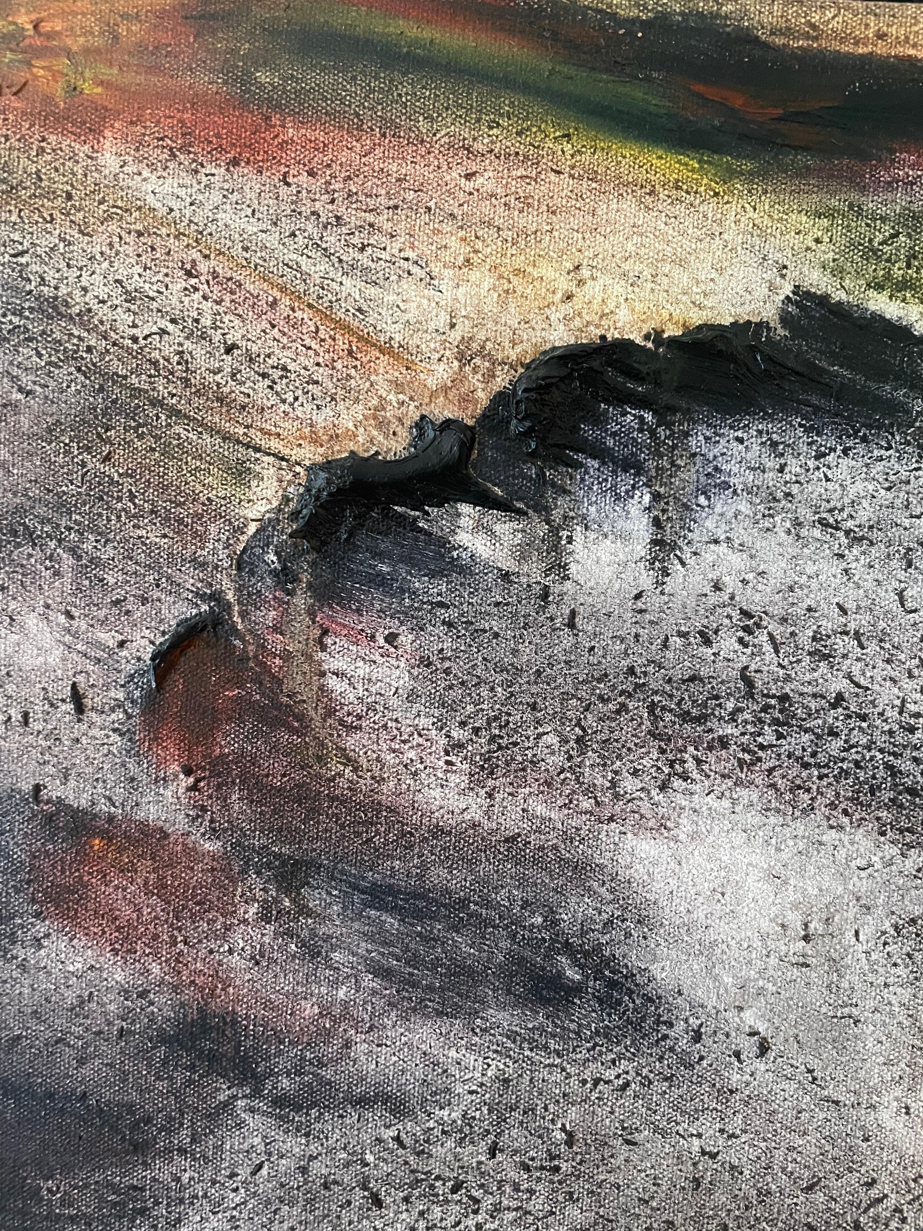Paisaje Matinal, Dramático Rosa Rojo Impasto Contemporáneo Por Joyce Weinstein en venta 3