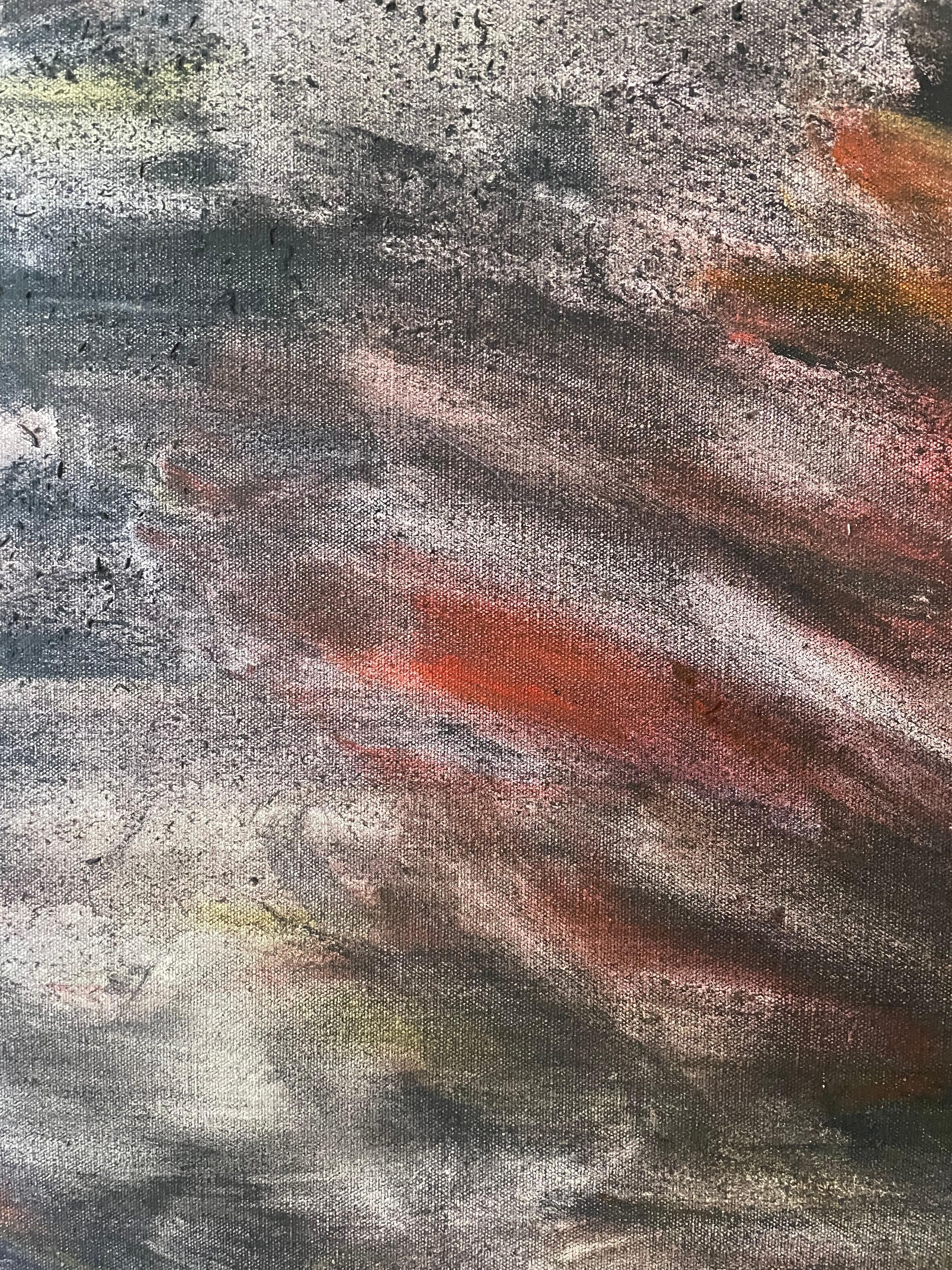Paisaje Matinal, Dramático Rosa Rojo Impasto Contemporáneo Por Joyce Weinstein en venta 4