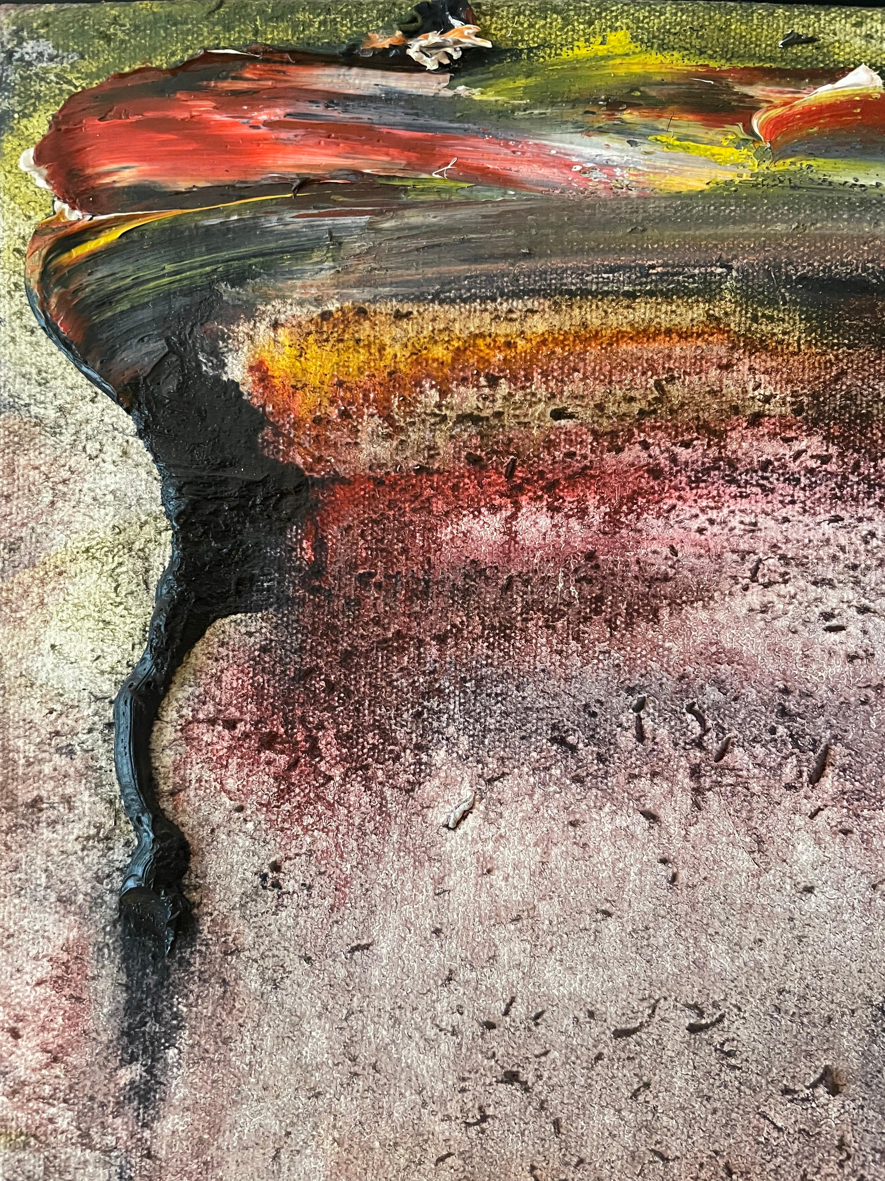 Paisaje Matinal, Dramático Rosa Rojo Impasto Contemporáneo Por Joyce Weinstein en venta 6