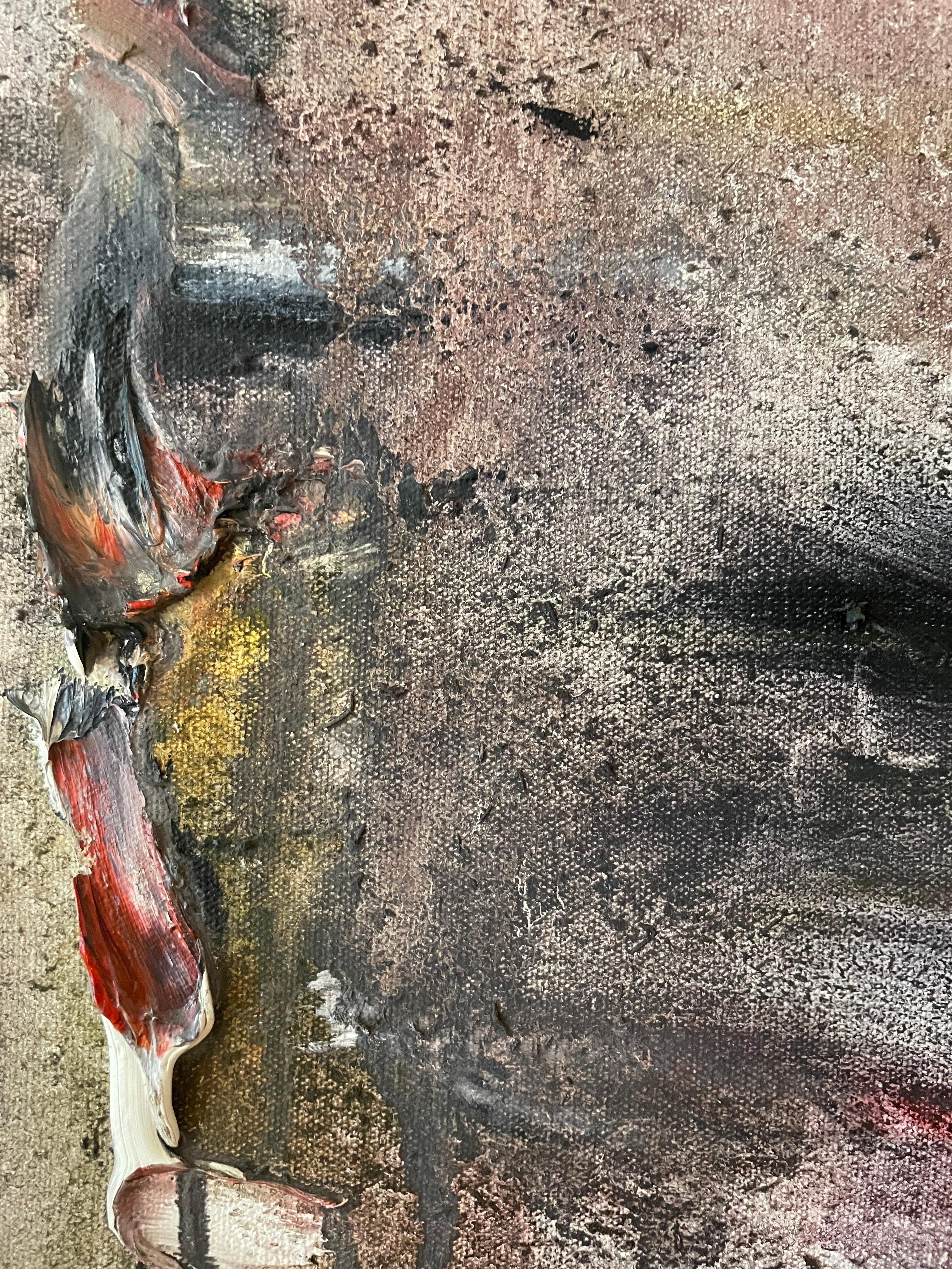 Paisaje Matinal, Dramático Rosa Rojo Impasto Contemporáneo Por Joyce Weinstein en venta 7