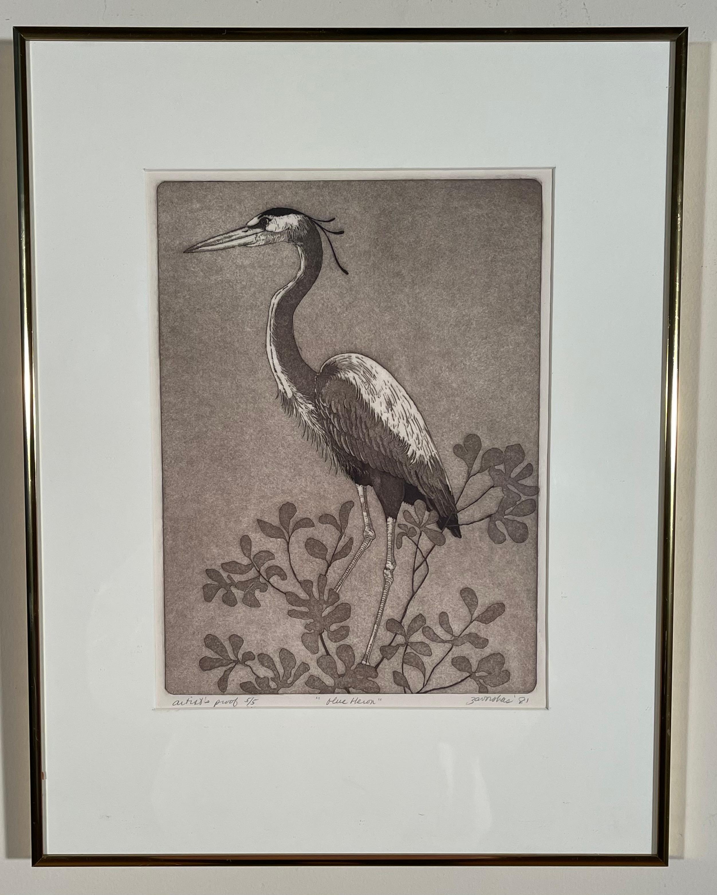 BLAUER REIHNER – Print von JOYCE ZAVORSKAS