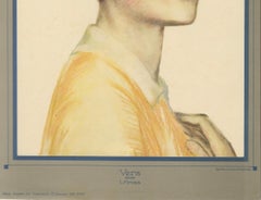 Joyful 1920s Portrait “Vera” – Art Deco Lithograph by L. Fircsa, 1929