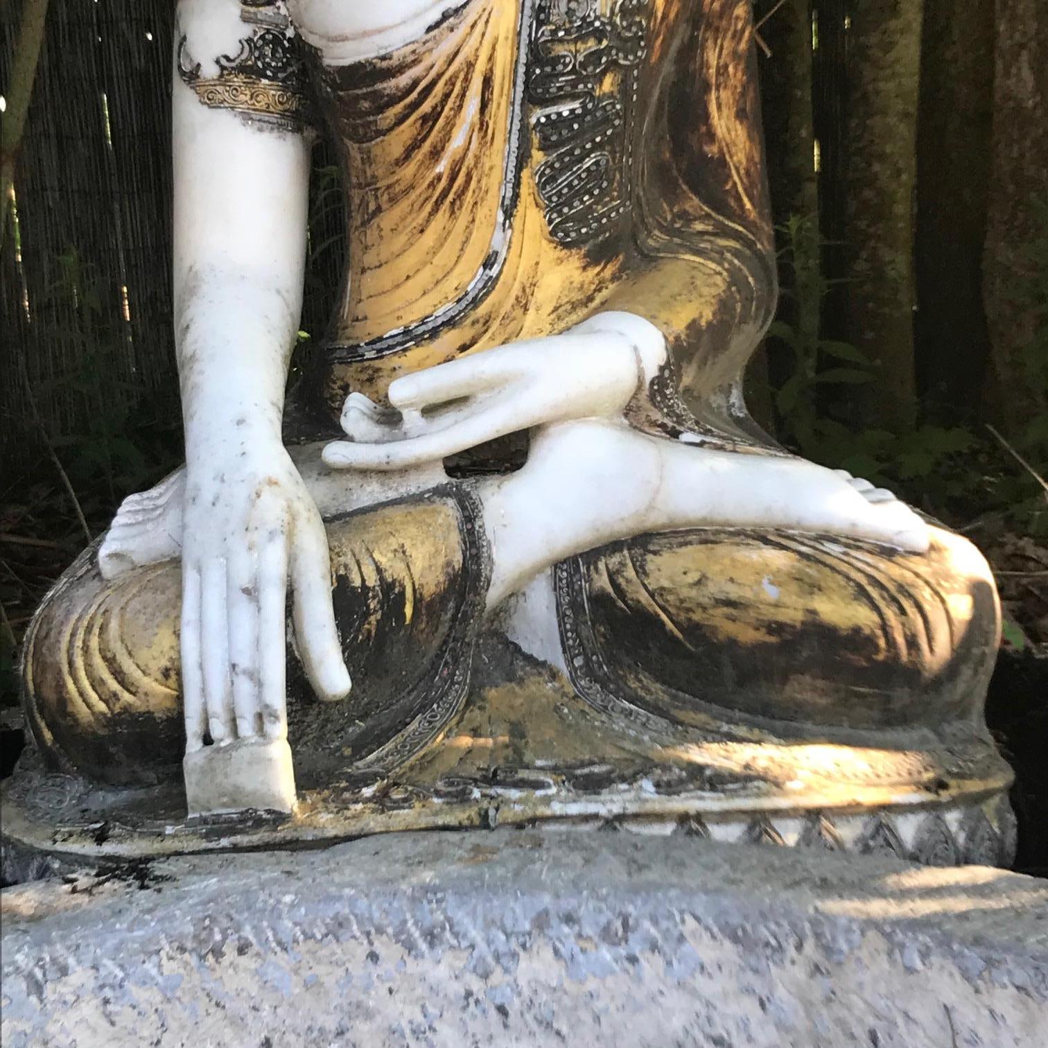 Big Old Joyful Seated Garden Buddha  2