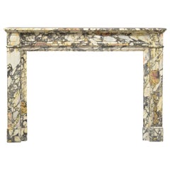 Joyful Breche Louis XVI Fireplace Mantel in Breche Marble, Free Shipping