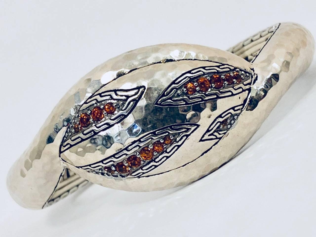 Discover the world of John Hardy!  Since 1975, he has created one of a kind, artisan hand crafted pieces of stunning jewelry. A meticulous 8 step process for creation results in works of wearable art.  Hand hammered finish boasts a center section