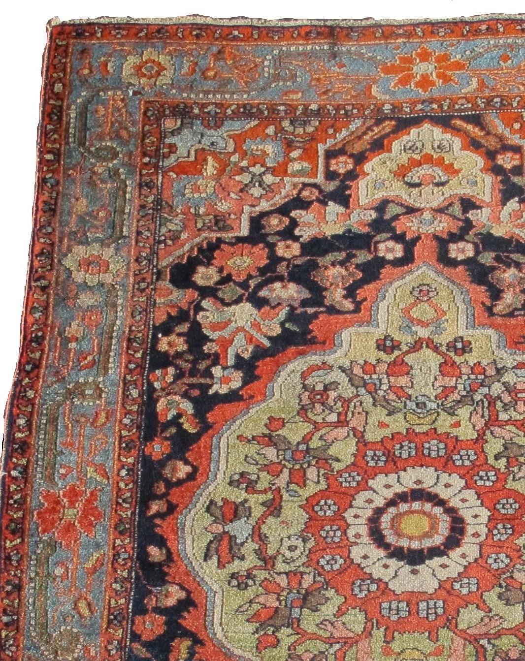 Persian Jozan Sarouk rug. Measures: 3'4