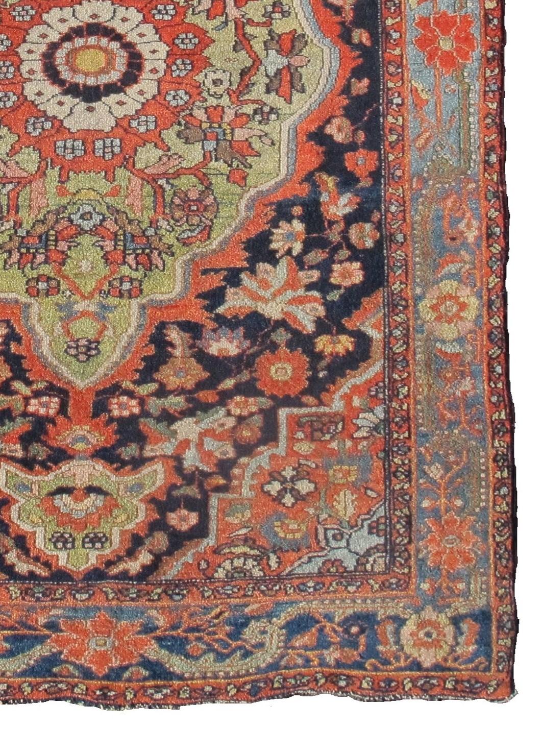 Hand-Knotted Jozan Sarouk Rug For Sale