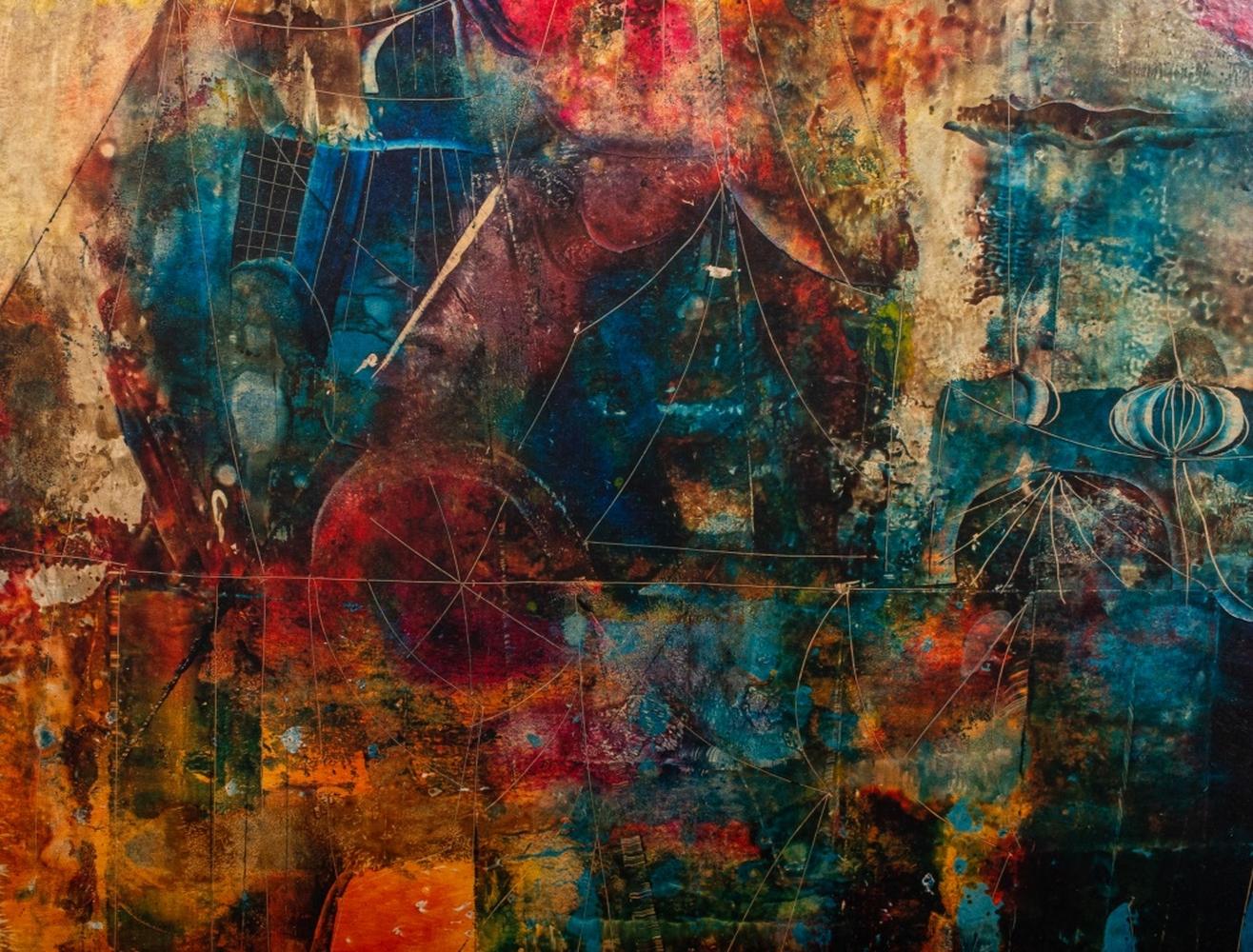 Joze Horvat Jaki Surrealistische Mixed Media ohne Titel im Zustand „Gut“ im Angebot in Astoria, NY