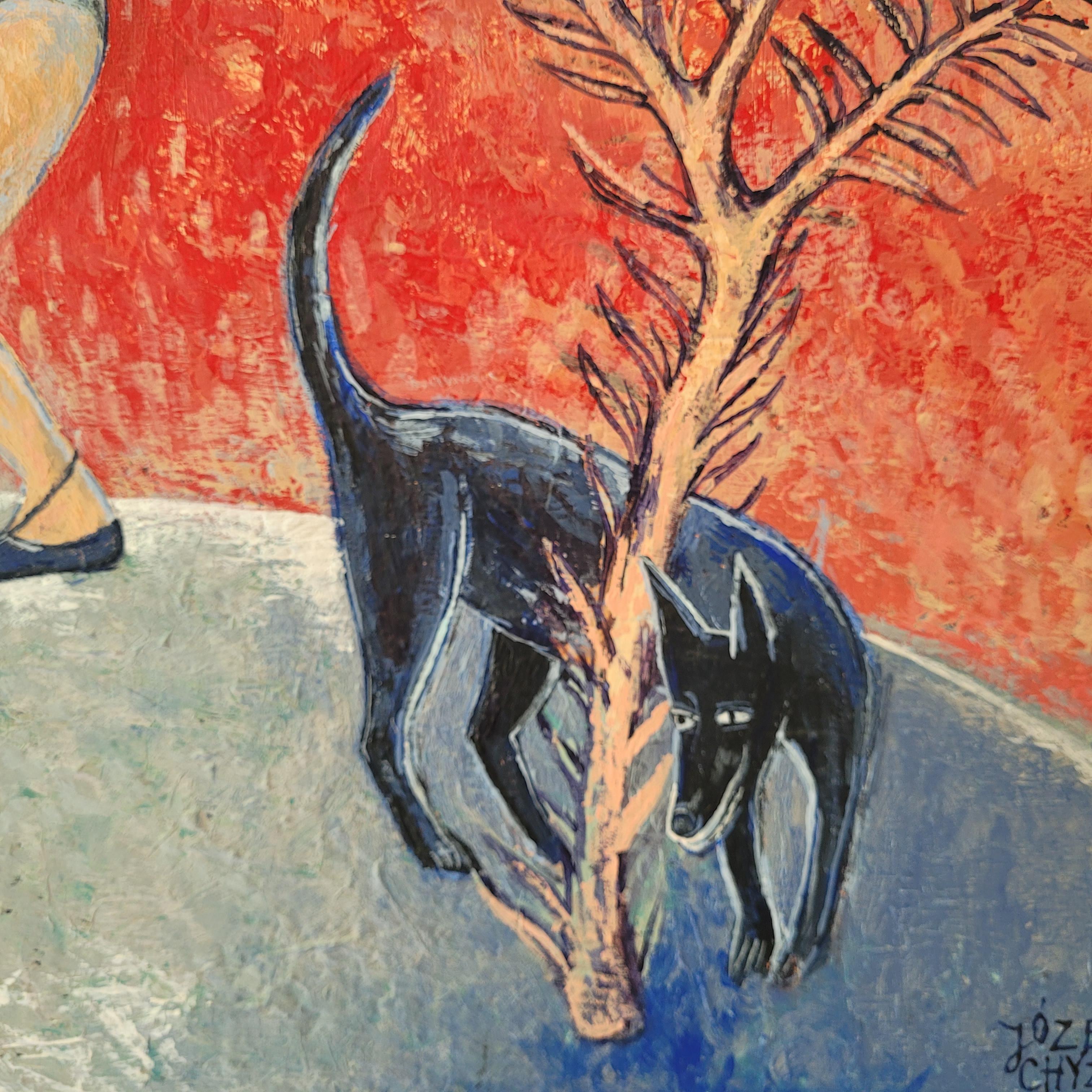Danse - Peinture figurative contemporaine en acrylique, animal, XXIe siècle en vente 11