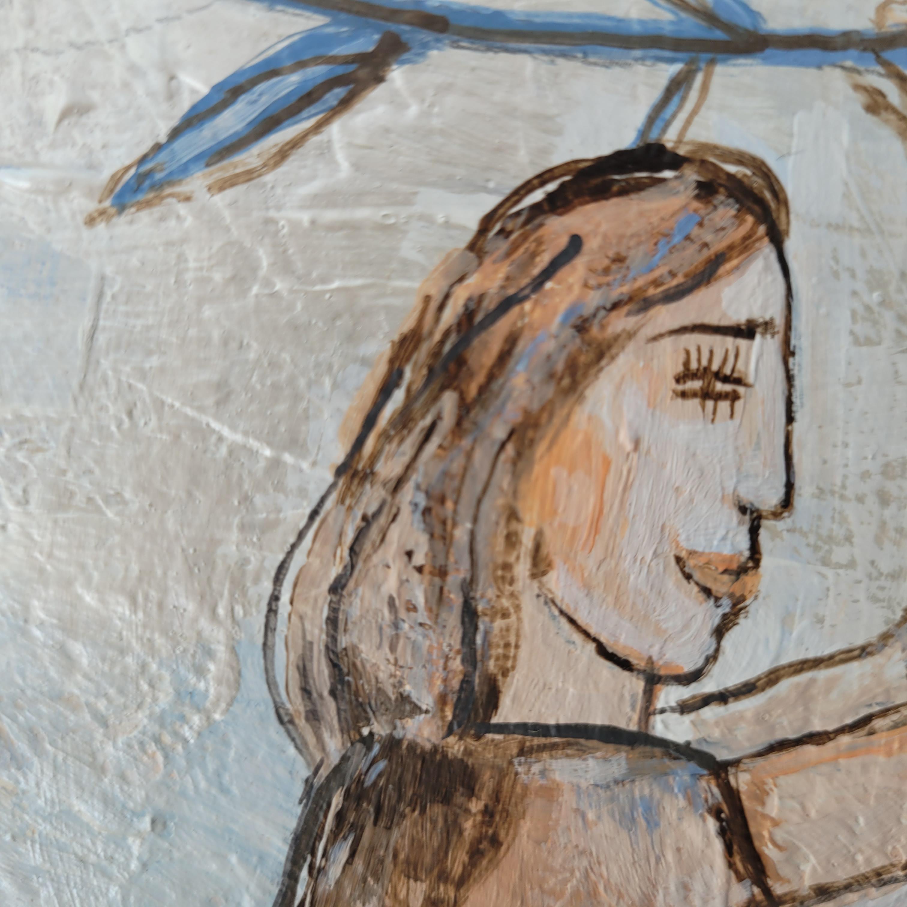 Incantación - Pintura acrílica figurativa contemporánea, siglo XXI en venta 6