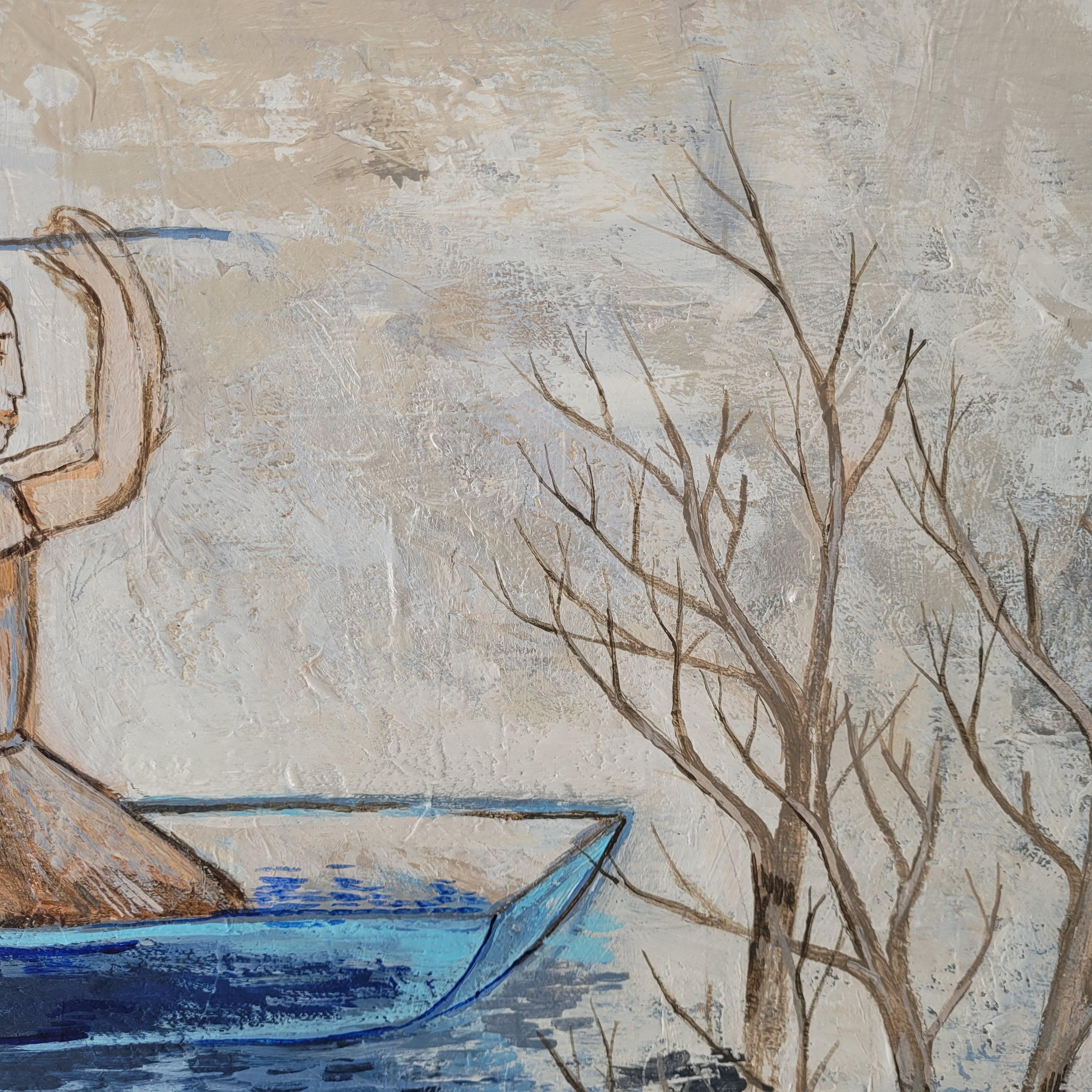 Incantación - Pintura acrílica figurativa contemporánea, siglo XXI en venta 8