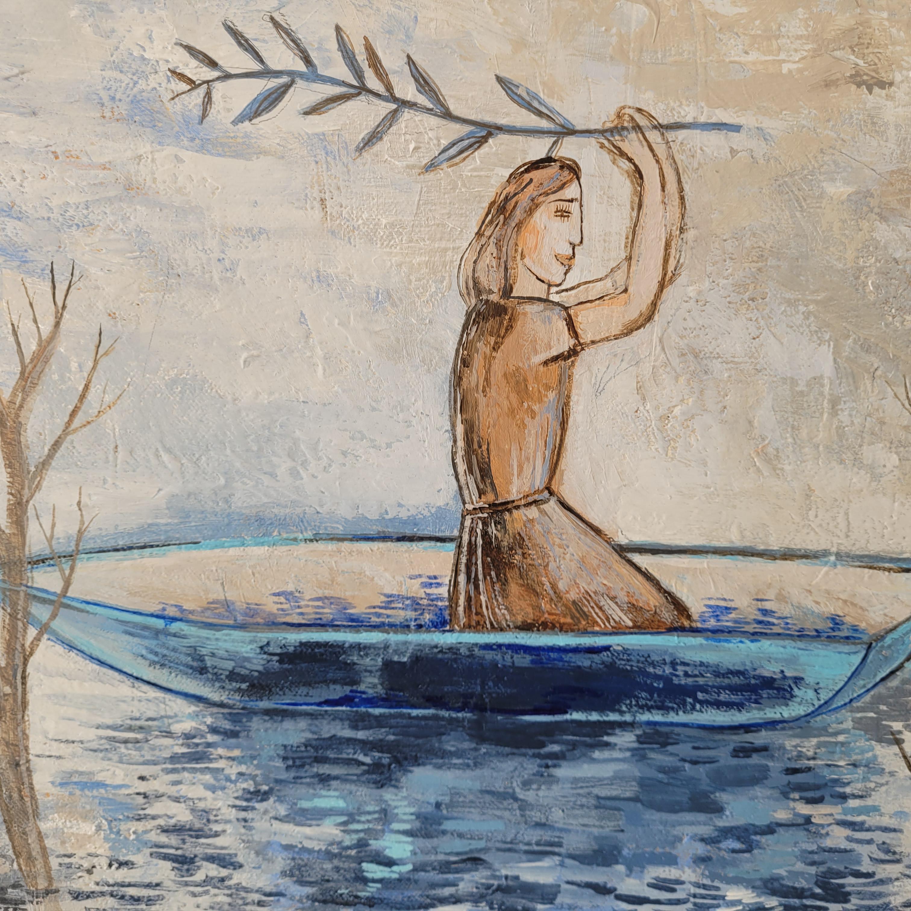 Incantación - Pintura acrílica figurativa contemporánea, siglo XXI en venta 9