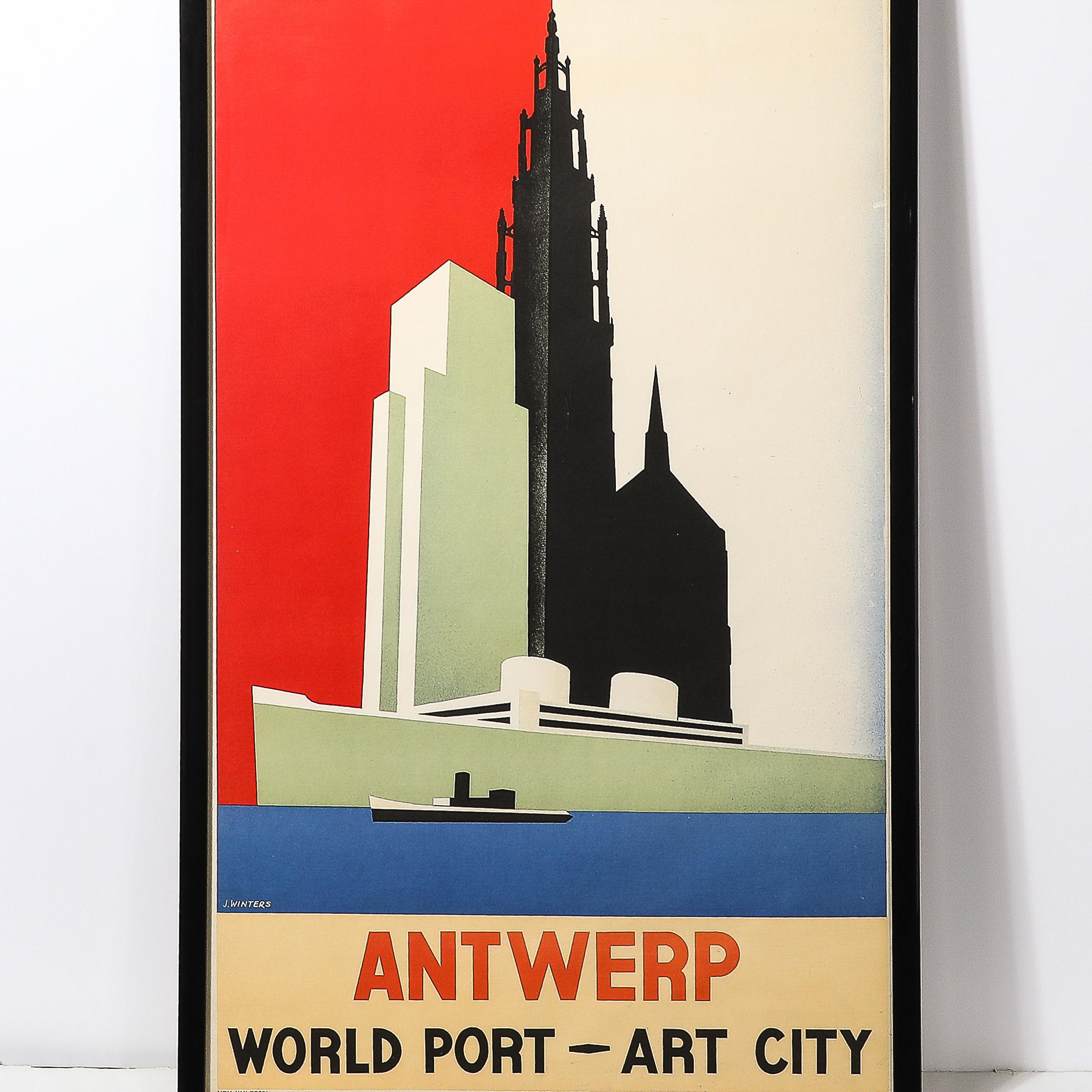 Art Deco Lithograph Poster 