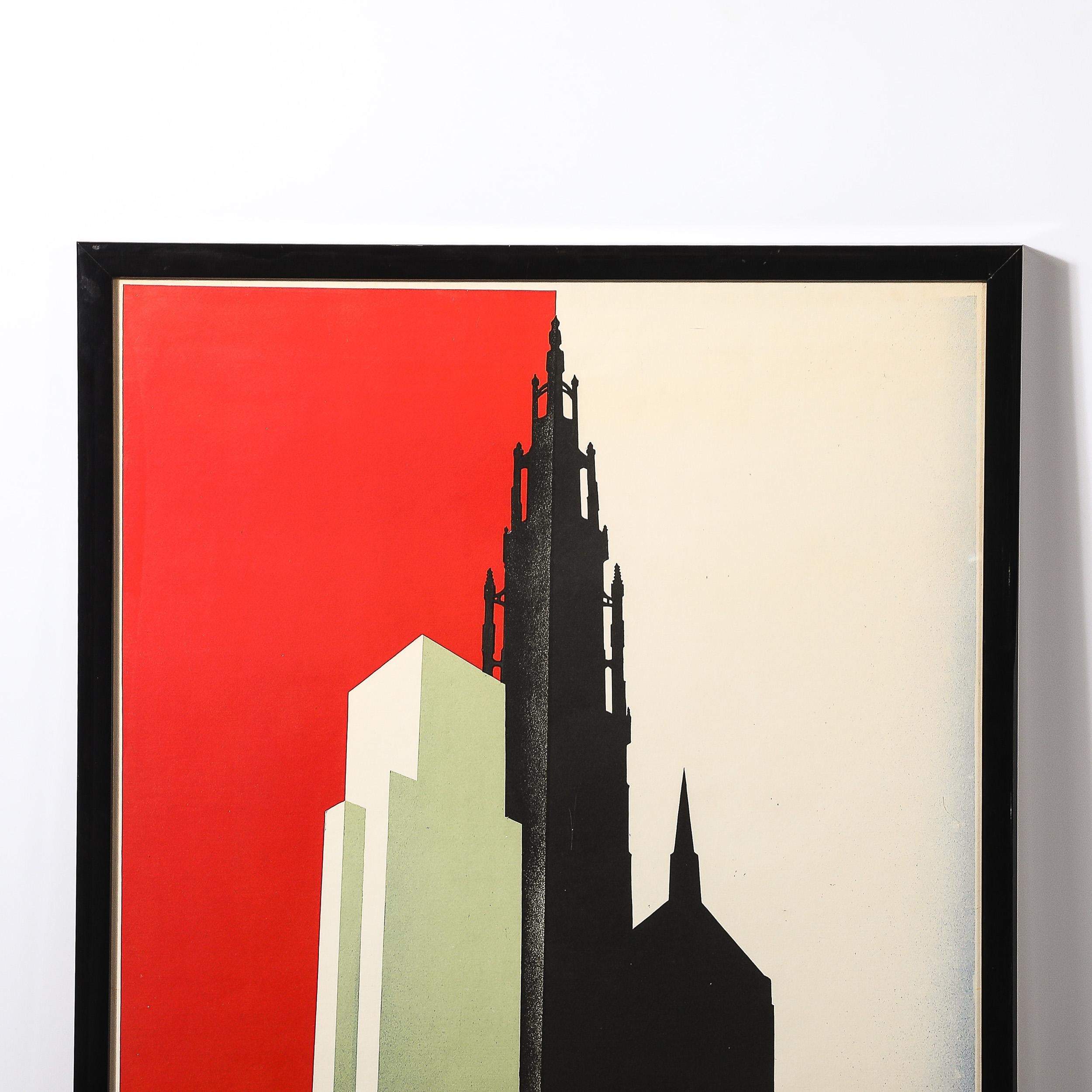 Art Deco Lithograph Poster 