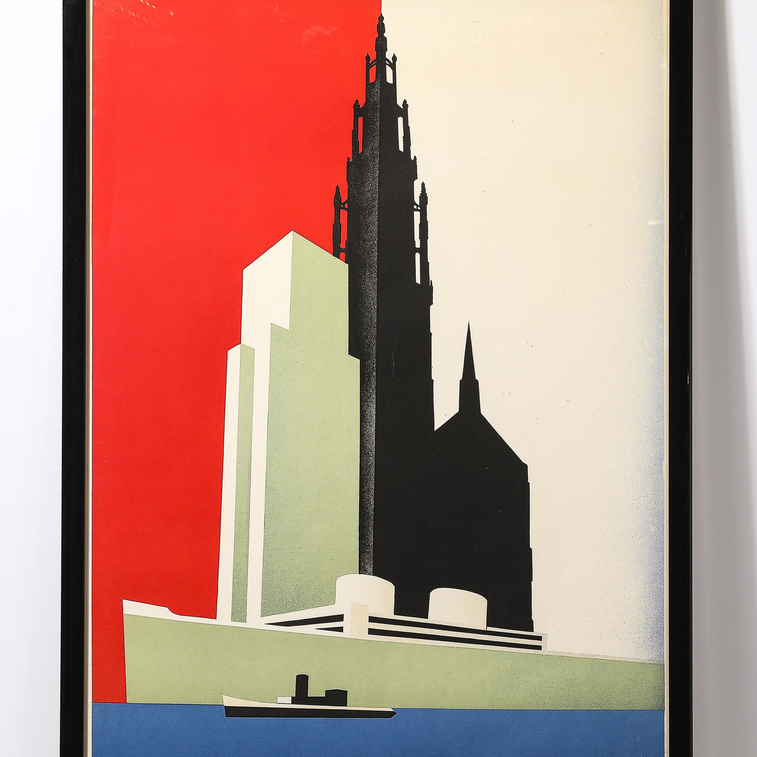 Art Deco Lithograph Poster 