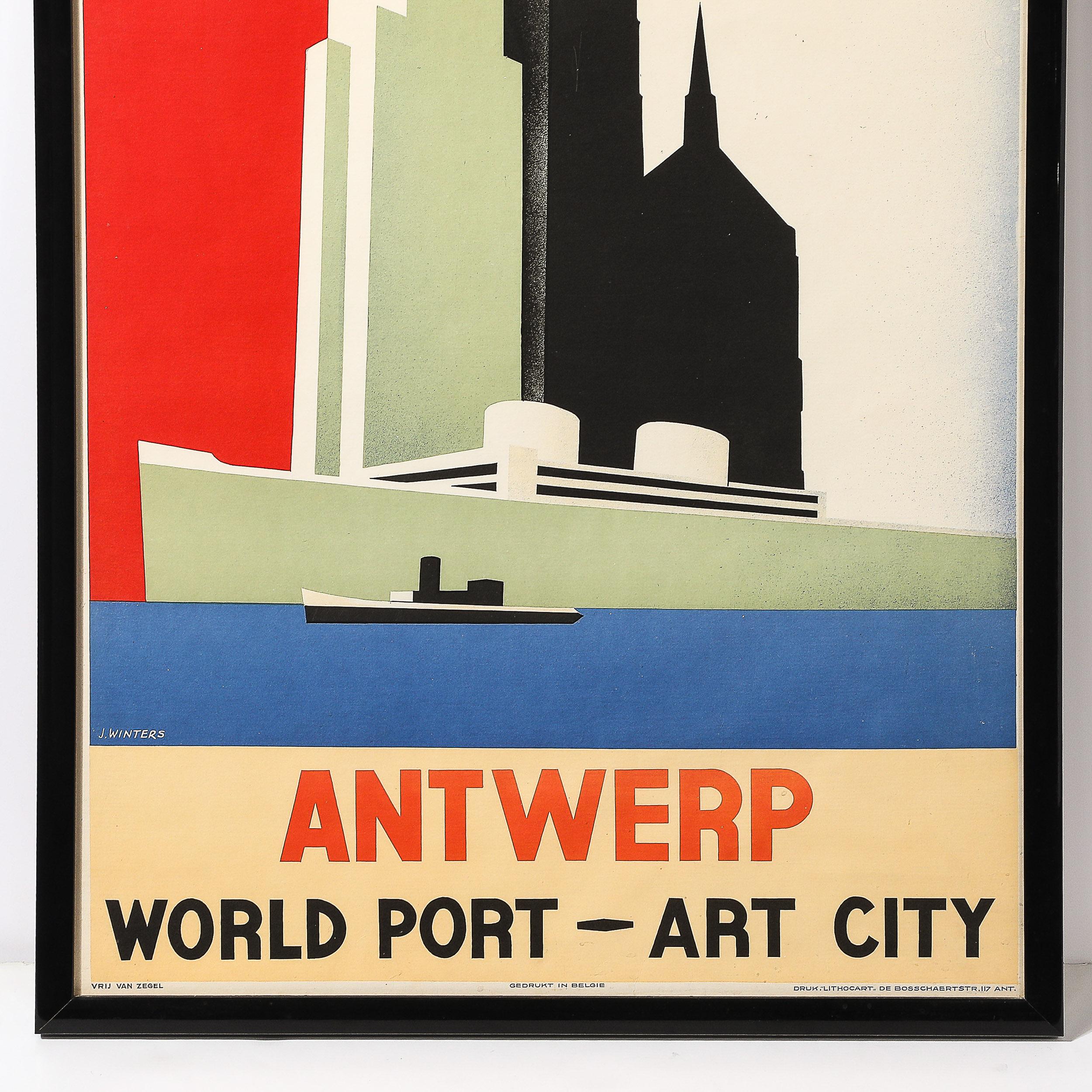 Art Deco Lithograph Poster 