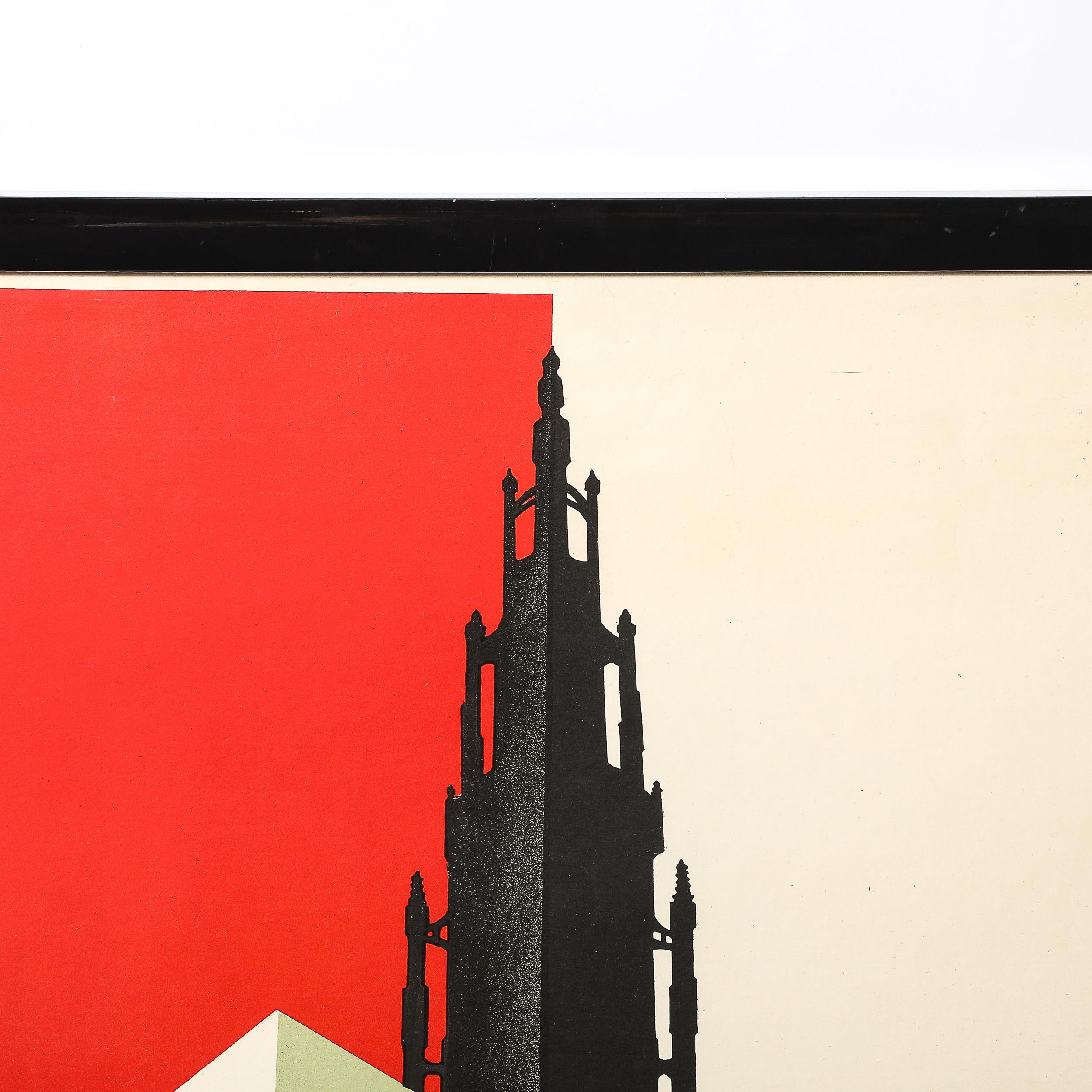 Art Deco Lithograph Poster 